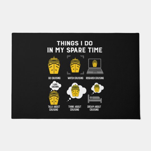 Wat ik in mijn vrije tijd doe, is grappig deurmat (Voorkant)