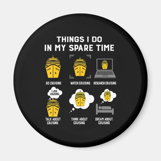 Wat ik in mijn vrije tijd doe, is grappig magneet (Voorkant)