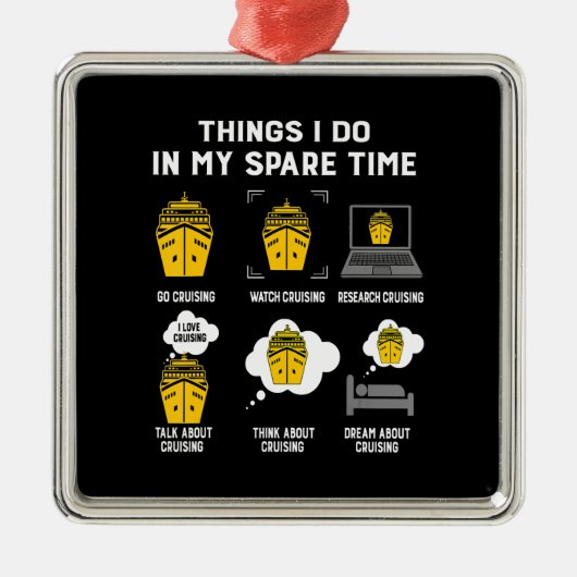 Wat ik in mijn vrije tijd doe, is grappig metalen ornament (Voorkant)