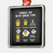 Wat ik in mijn vrije tijd doe, is grappig metalen ornament (Links)