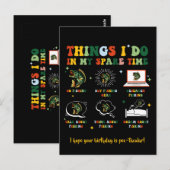 Wat ik in mijn vrije tijd doe Vist grappige verjaa Briefkaart (Voorkant / Achterkant)