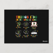 Wat ik in mijn vrije tijd doe Vist grappige verjaa Briefkaart (Achterkant)