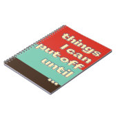 Wat ik kan uitstellen tot Funny Sayings Modern Notitieboek (Linkerzijde)