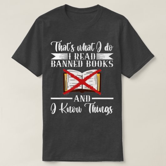 Wat ik lees, is het lezen van verboden boeken t-shirt (Design voorkant)