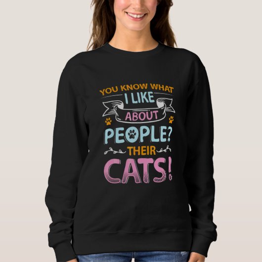 Wat ik leuk vind aan mensen hun katten trui (Voorkant)
