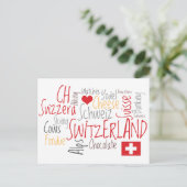 Wat ik leuk vind aan Zwitserland, kaas, chocolade Briefkaart (Staand voorkant)