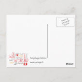 Wat ik leuk vind aan Zwitserland, kaas, chocolade Briefkaart (Achterkant)