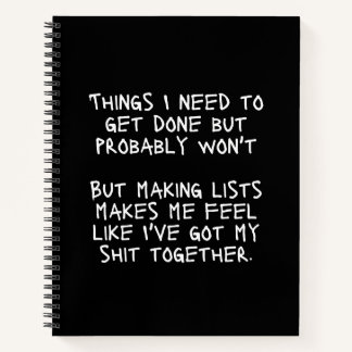 Wat ik moet doen, maar waarschijnlijk zal ik geen  notitieboek