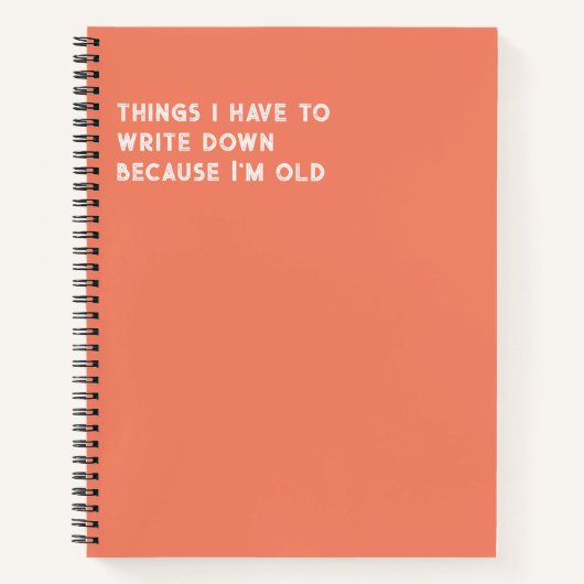 Wat ik moet schrijven omdat ik oud ben notitieboek (Voorkant)