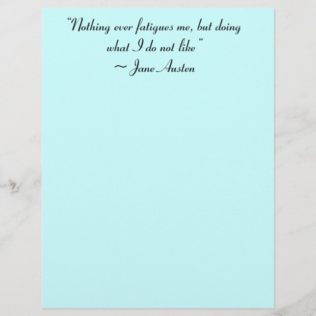 Wat ik niet leuk vind aan Jane Austen Quote (Voorkant)