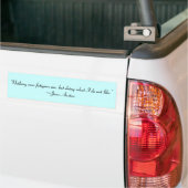 Wat ik niet leuk vind aan Jane Austen Quote Bumpersticker (Op Truck)