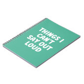 Wat ik niet luid kan zeggen - grappig Notitieboek (Linkerzijde)