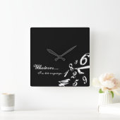 Wat ik ook ben, ik ben altijd te laat.. ...en ik h vierkante klok (Huis)