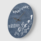 Wat ik ook ben, laat Denim Clock Grote Klok (Hoek)