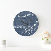 Wat ik ook ben, laat Denim Clock Grote Klok (Huis)