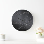 Wat ik ook ben, laat, donker, geborsteld metaal grote klok (Huis)