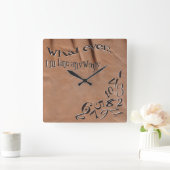 Wat ik ook ben, laat Faux Suede Clock Vierkante Klok (Huis)
