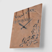 Wat ik ook ben, laat Faux Suede Clock Vierkante Klok (Hoek)