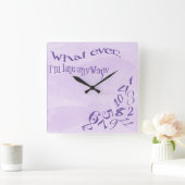 Wat ik ook ben, laat-orchidee-Waterverf Vierkante Klok (Huis)