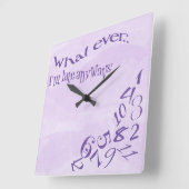 Wat ik ook ben, laat-orchidee-Waterverf Vierkante Klok (Hoek)