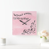 Wat ik ook ben, laat Roos roze Waterverf Vierkante Klok (Huis)
