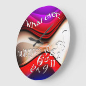 Wat ik ook ben Late Abstract Red en Paars Grote Klok (Hoek)