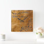 Wat ik ook ben, Late Leather Clock Vierkante Klok (Huis)
