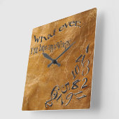 Wat ik ook ben, Late Leather Clock Vierkante Klok (Hoek)