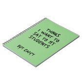 Wat ik tegen mijn studenten wil zeggen, maar ik ka notitieboek (Linkerzijde)