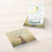 Wat ik van de Heer wilde, Psalm 27:4, Glazen Onderzetter (Schuin)