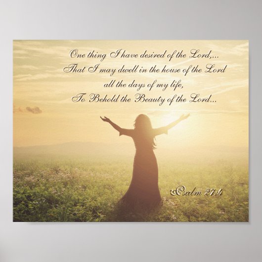 Wat ik van de Heer wilde, Psalm 27:4, Poster (Voorkant)