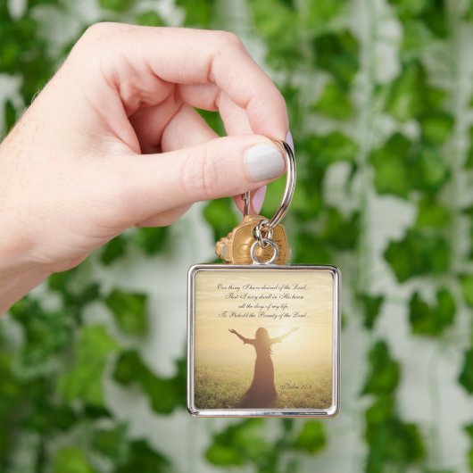 Wat ik van de Heer wilde, Psalm 27:4, Sleutelhanger (Hand)