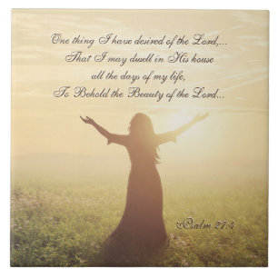 Wat ik van de Heer wilde, Psalm 27:4, Tegeltje