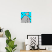 Wat ik voel achter de blauwe hemel. poster (Thuiskantoor)