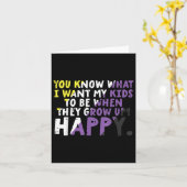 Wat ik wil dat mijn Kinderen gelukkig Nonbinary En Kaart (Gele Bloem)