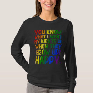 Wat ik wil voor mijn Kinder Rainbow LGBT Awareness T-shirt