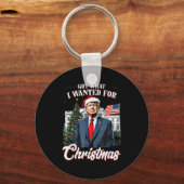 Wat ik wilde voor Kerst Trump 2024 Sleutelhanger (Voorkant)