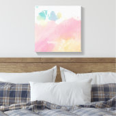 Wat ik zag bij het wachten canvas afdruk (Insitu (Slaapkamer))