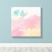 Wat ik zag bij het wachten canvas afdruk (Insitu (Houten vloer))