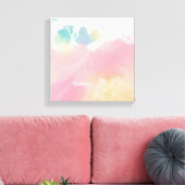 Wat ik zag bij het wachten canvas afdruk (Insitu (Woonkamer))