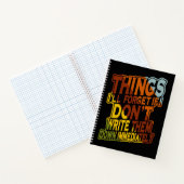 Wat ik zal vergeten als ik ze niet opschrijf notitieboek (Binnen)