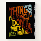 Wat ik zal vergeten als ik ze niet opschrijf notitieboek (Achterkant)