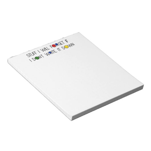 Wat ik zal vergeten... notitieblok (Schuin)