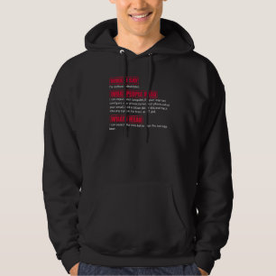 Wat ik zeg dat ik een softwareontwikkelaar ben wat hoodie