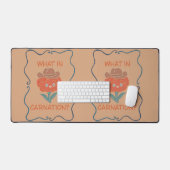 Wat in Anjer Grappige Cowboy Bloem Bureaumat (Keyboard & Muis)