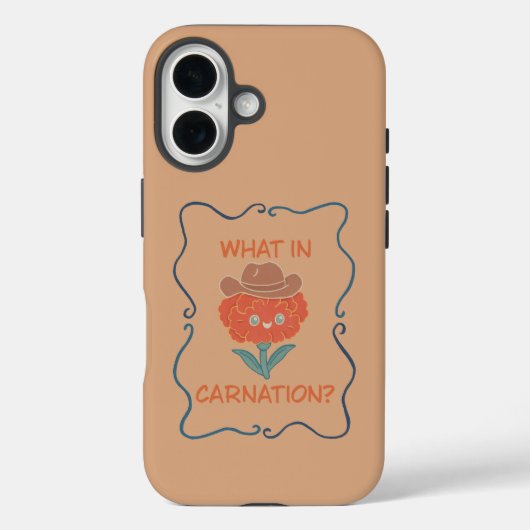 Wat in Anjer Grappige Cowboy Bloem Case-Mate iPhone Case (Achterkant)