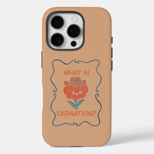 Wat in Anjer Grappige Cowboy Bloem Case-Mate iPhone Case (Achterkant)