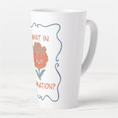 Wat in Anjer Grappige Cowboy Bloem Latte Mok (Rechterhoek)