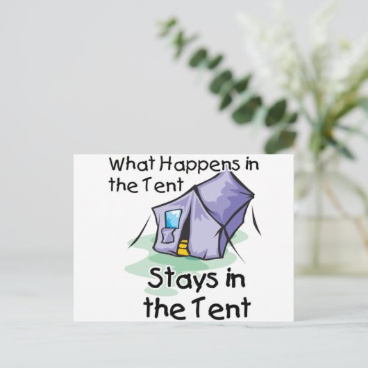 Wat in de Tent gebeurt Briefkaart (Staand voorkant)