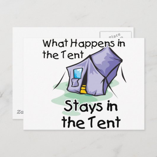 Wat in de Tent gebeurt Briefkaart (Voorkant / Achterkant)